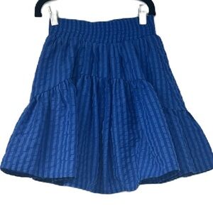 NWOT Coco Blanc Blue Bubble Skirt Girl Size 6 Textured Lightweight Elastic Comfy